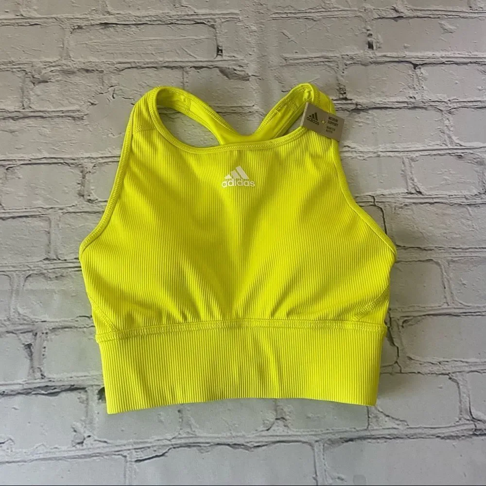 adidas Lime Green Sports Bra - Picture 4 of 8